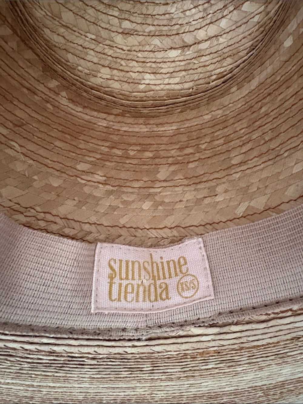 Sunshine Tienda XS/S Wide Brim Straw Fedora Hat with Orange Stripe Band - Picture 2 of 3